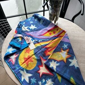 Marni x No Vacancy Blue Multi Printed Scarf